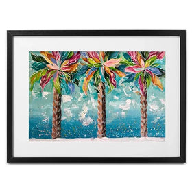Colourful Palms Framed Art Print Colourful Palms Framed Art Print wall art product Estelle Grengs - Independent