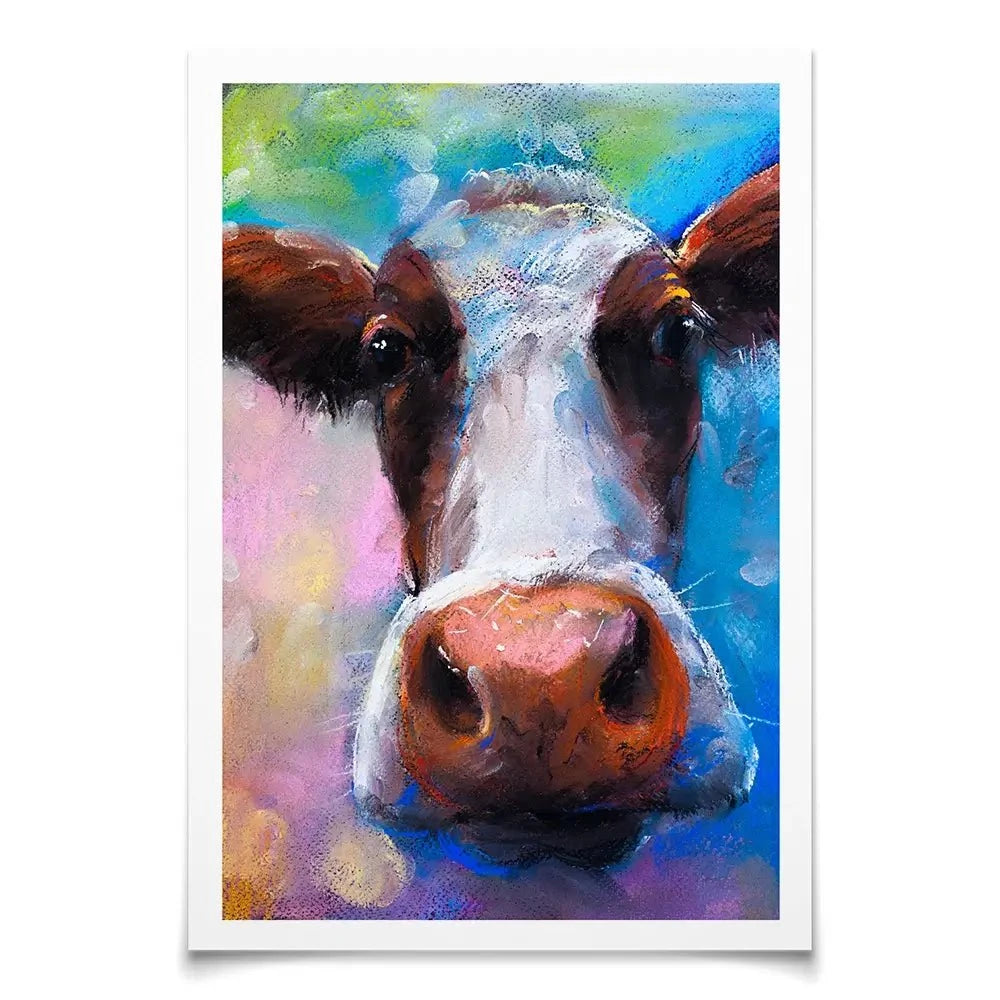 Colourful Pastel Cow Art Print Colourful Pastel Cow Art Print wall art product Ivailo Nikolov / Shutterstock