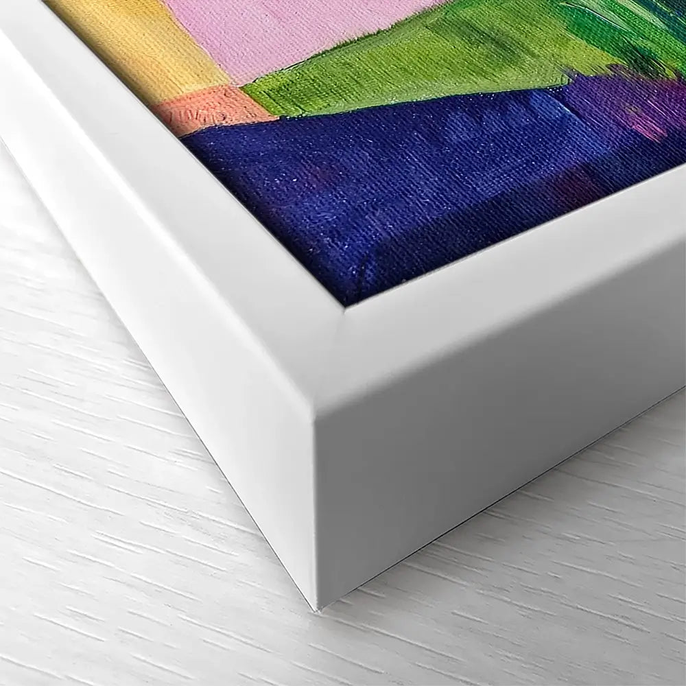 Colourful Patchwork Hills Square Canvas Print Colourful Patchwork Hills Square Canvas Print wall art product Tanya Ocean