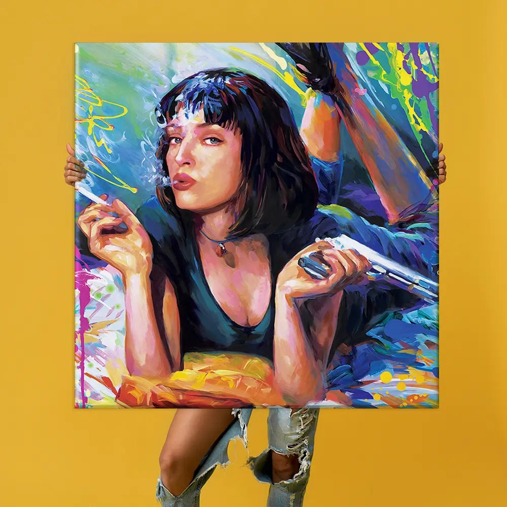 Colourful Pulp Fiction Oversized Canvas Print Colourful Pulp Fiction Oversized Canvas Print wall art product Leon Devenice