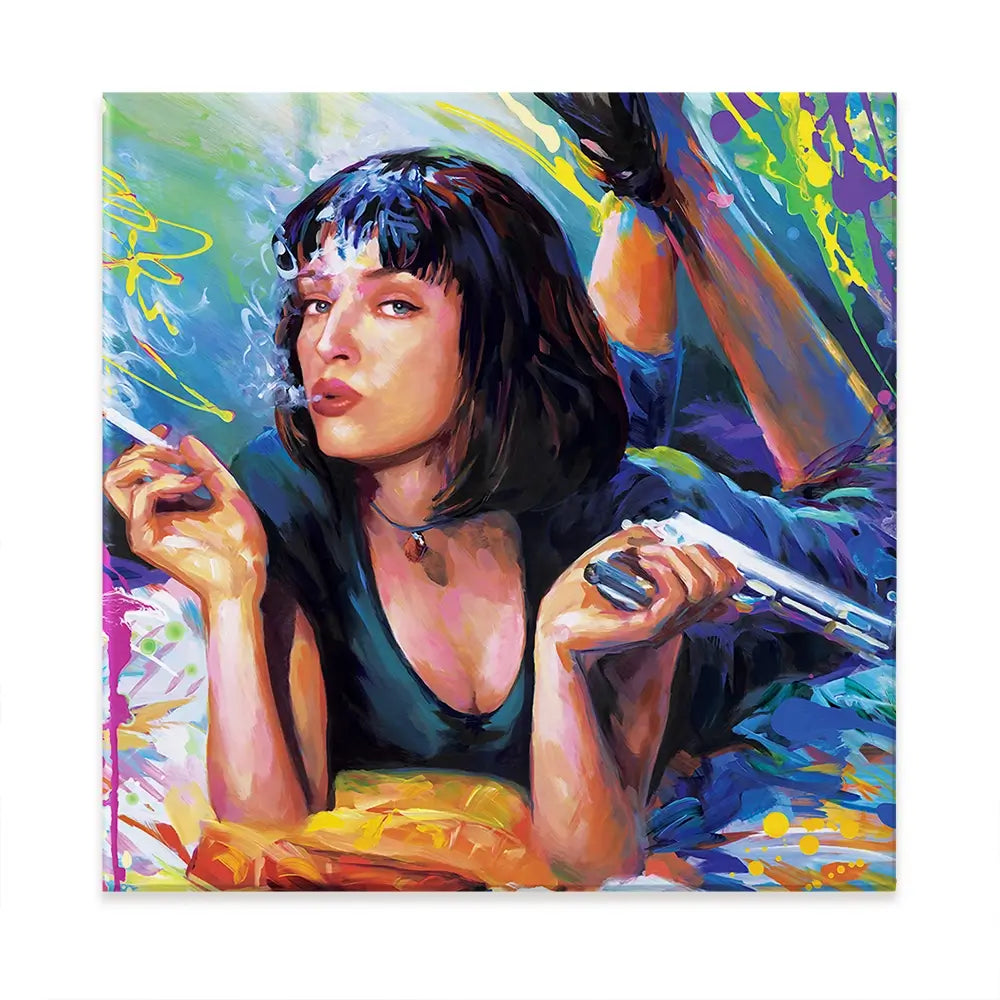 Colourful Pulp Fiction Oversized Canvas Print Colourful Pulp Fiction Oversized Canvas Print wall art product Leon Devenice