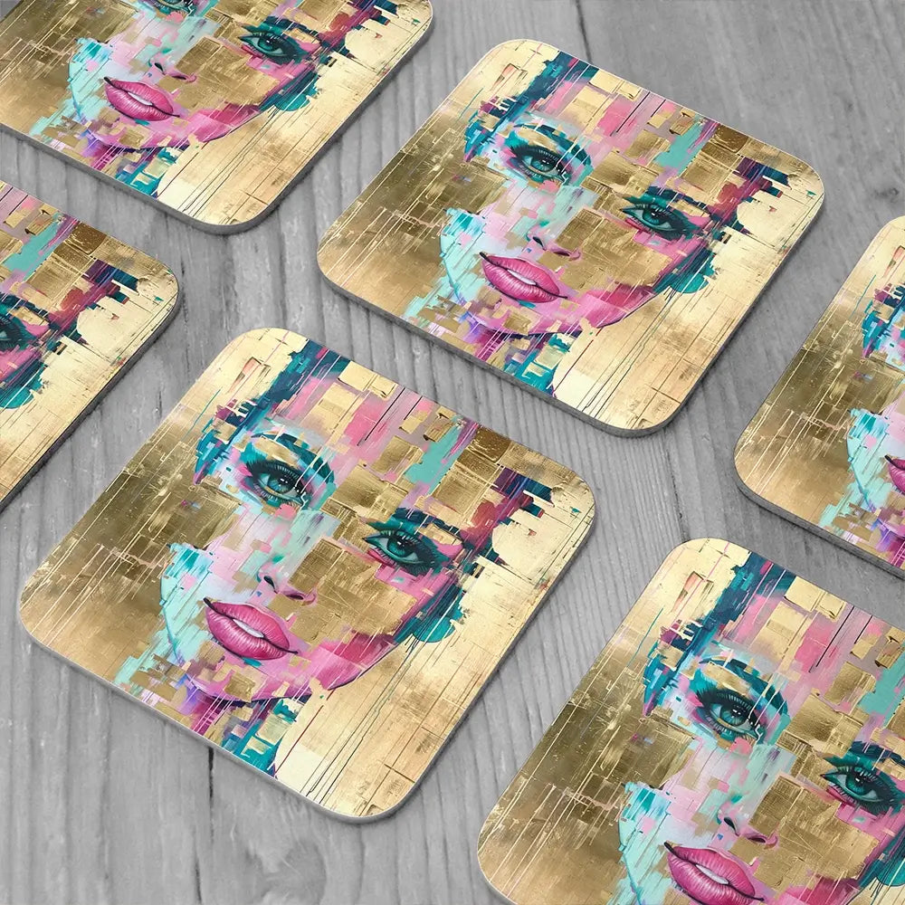 Colourful Radiance Coaster Set Colourful Radiance Coaster Set wall art product Svetlana Aleynikova