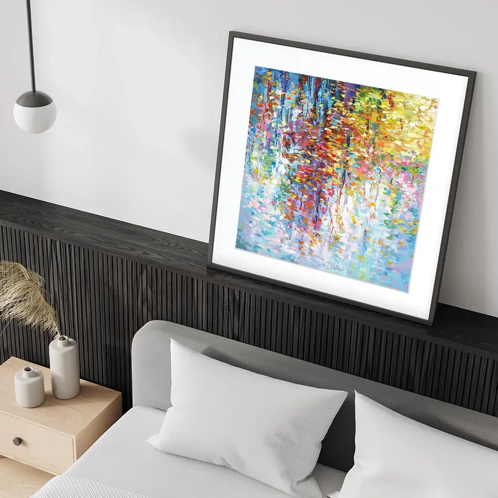 Colourful Reflections 2 Square Framed Art Print Colourful Reflections 2 Square Framed Art Print wall art product Leon Devenice