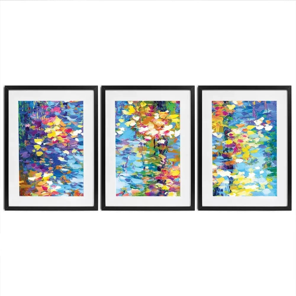 Colourful Reflections Framed Art Print Trio Colourful Reflections Framed Art Print Trio wall art product Leon Devenice