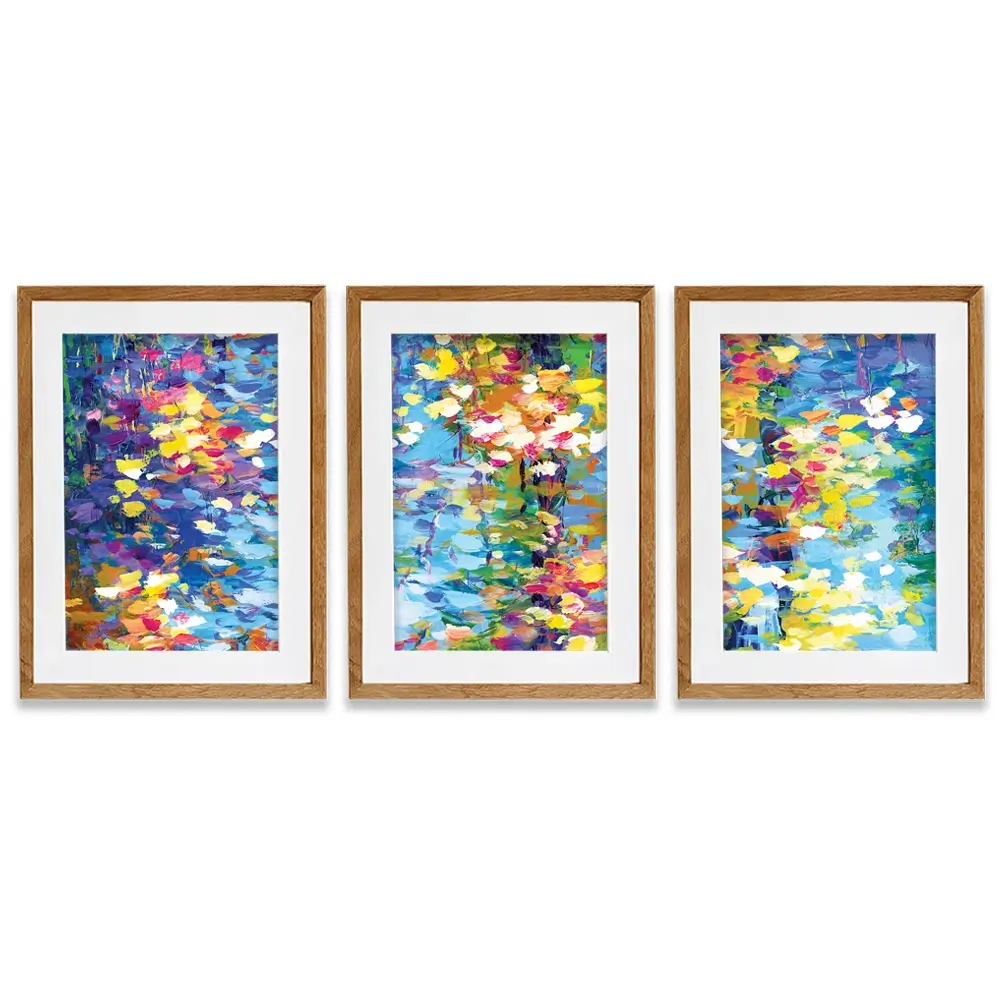 Colourful Reflections Framed Art Print Trio Colourful Reflections Framed Art Print Trio wall art product Leon Devenice