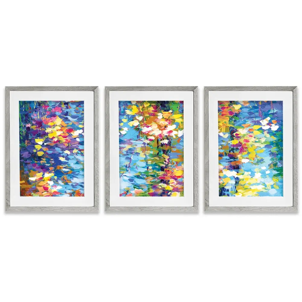 Colourful Reflections Framed Art Print Trio Colourful Reflections Framed Art Print Trio wall art product Leon Devenice