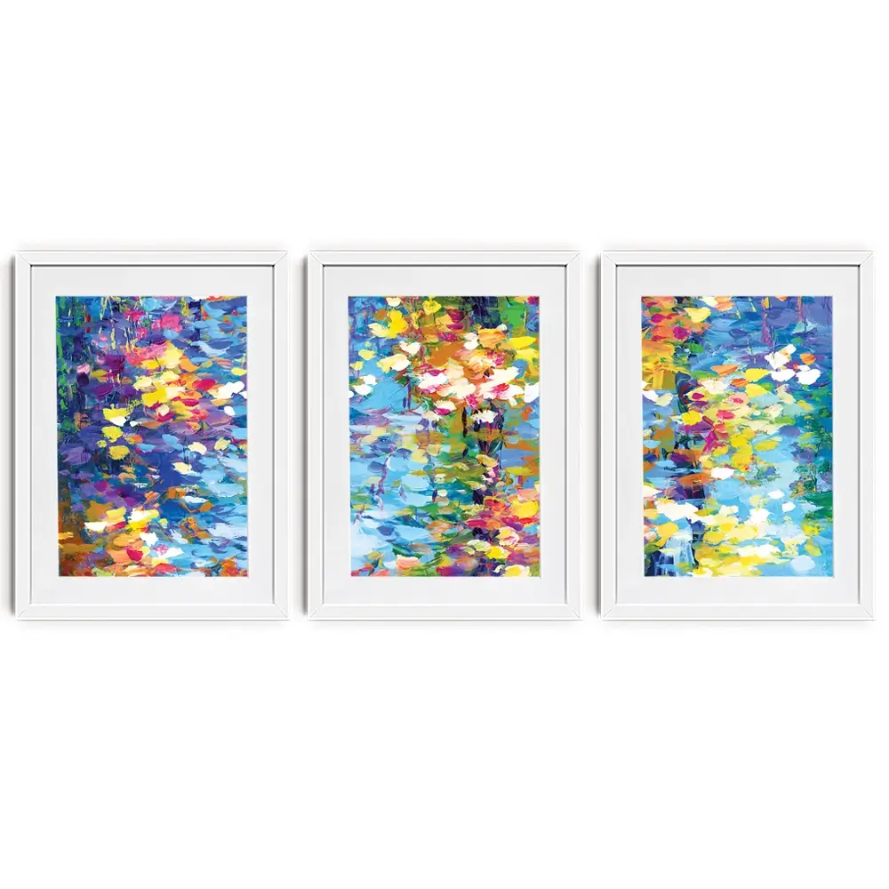 Colourful Reflections Framed Art Print Trio Colourful Reflections Framed Art Print Trio wall art product Leon Devenice