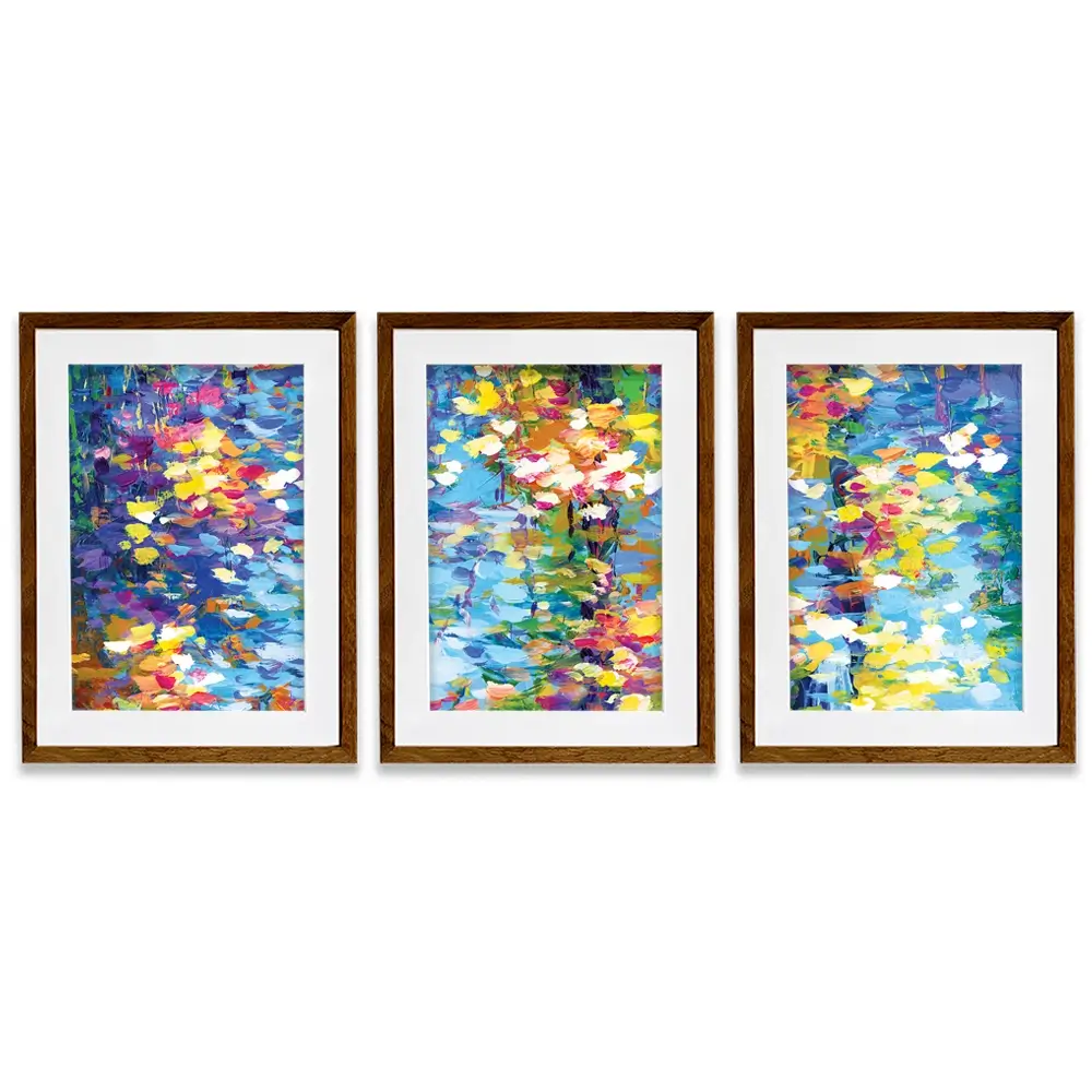 Colourful Reflections Framed Art Print Trio Colourful Reflections Framed Art Print Trio wall art product Leon Devenice