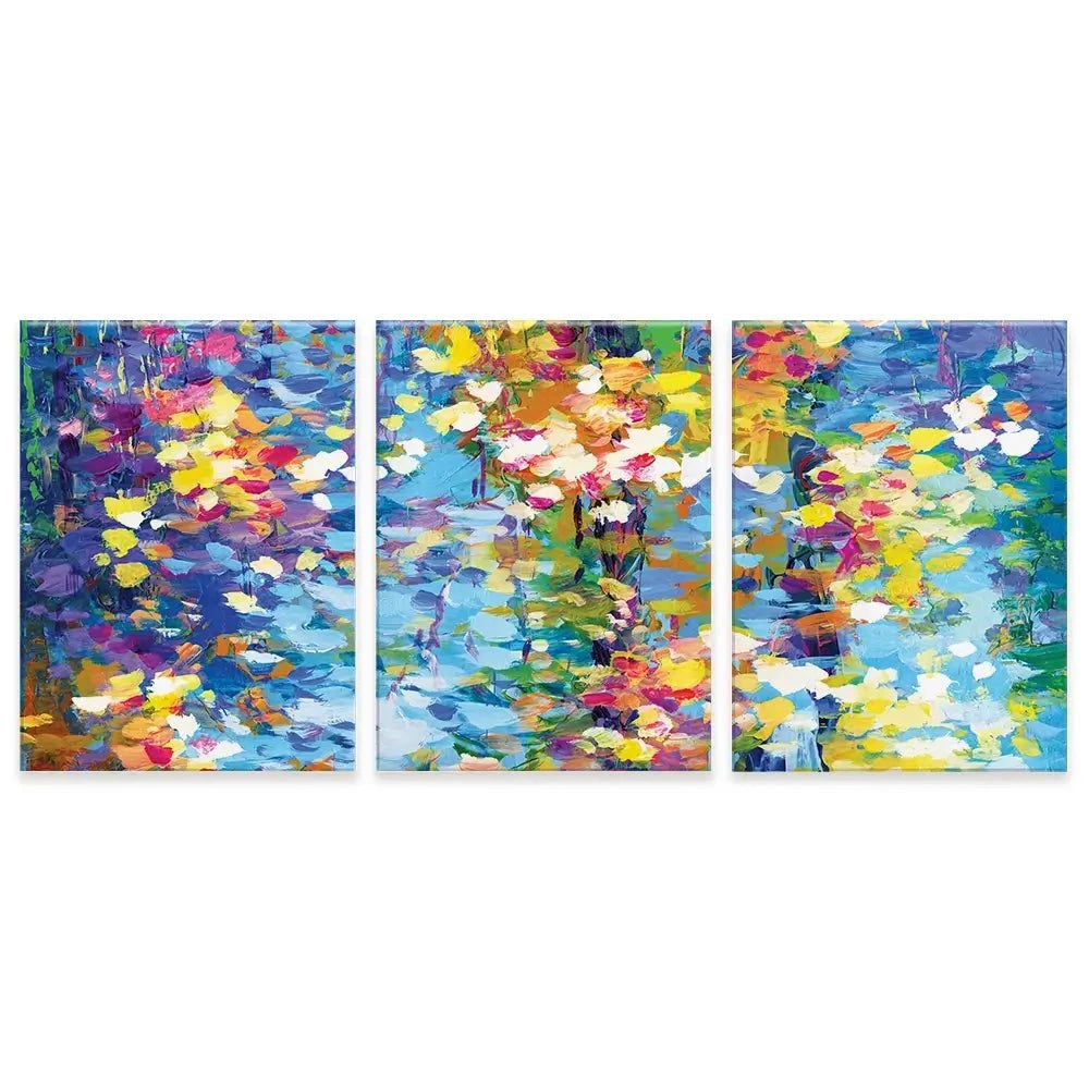 Colourful Reflections Trio Canvas Print