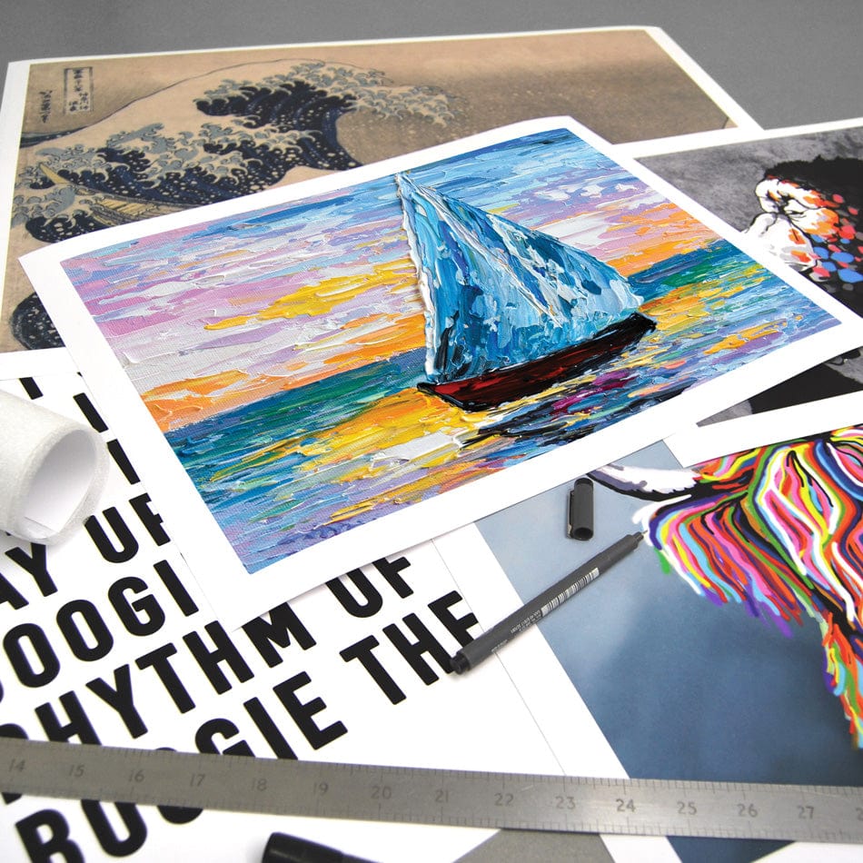 Colourful Sailing Boat Art Print wall art product Olga Tkachyk