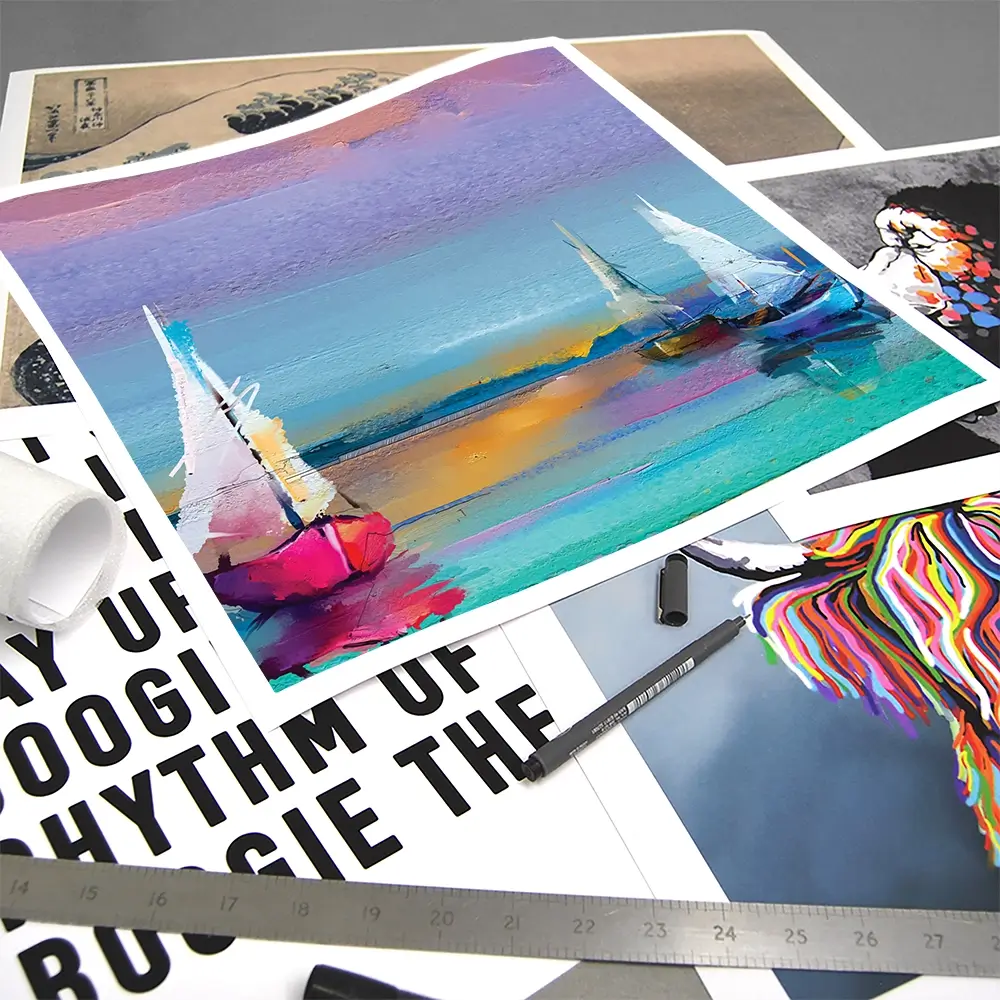 Colourful Sailing Boats Square Art Print Colourful Sailing Boats Square Art Print wall art product pluie_r / Shutterstock