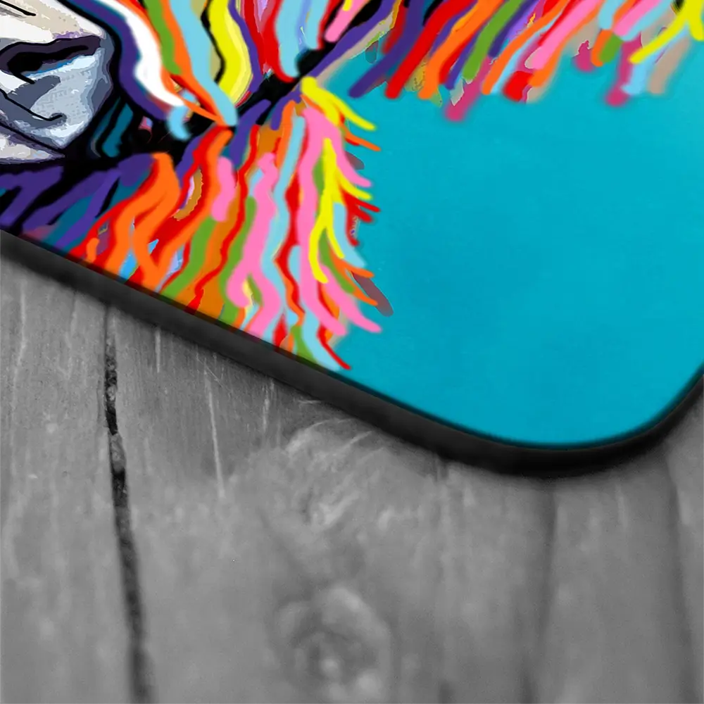 Colourful Scottish Cow Coaster Set Colourful Scottish Cow Coaster Set wall art product Independent