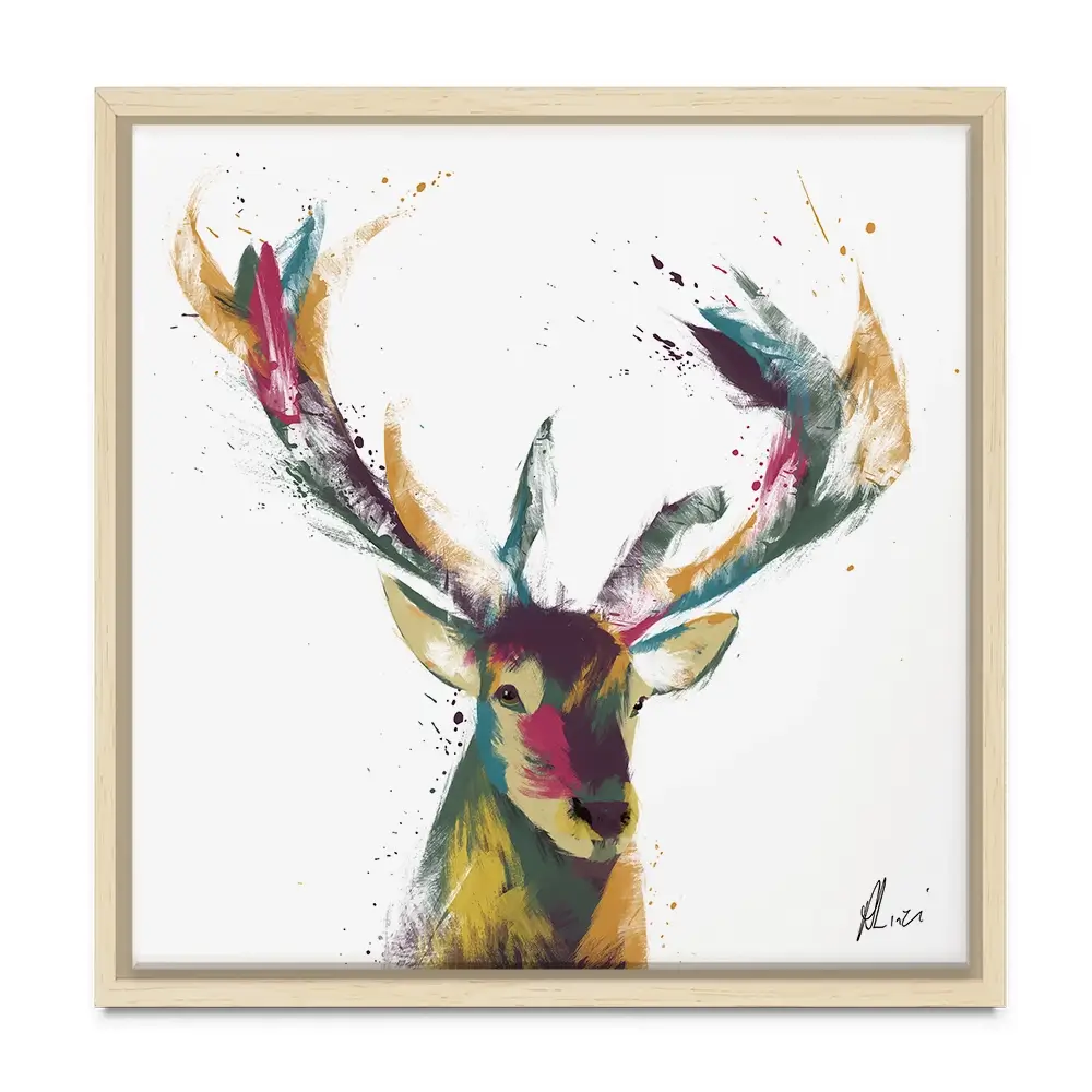 Colourful Stag Canvas Print Colourful Stag Canvas Print wall art product Aimee Linzi