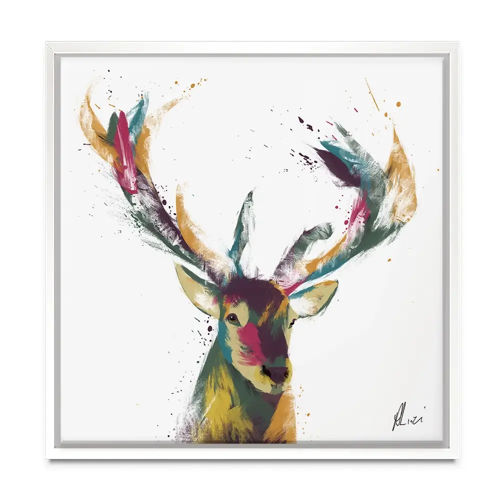 Colourful Stag Canvas Print Colourful Stag Canvas Print wall art product Aimee Linzi