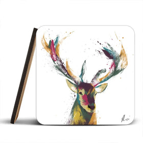 Colourful Stag Coaster Set Rainbow Soul Tree Coaster Set | Rainbow Soul Tree Art Coasters wall art product Aimee Linzi