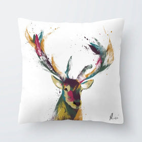 Colourful Stag Cushion Colourful Stag Cushion wall art product Aimee Linzi