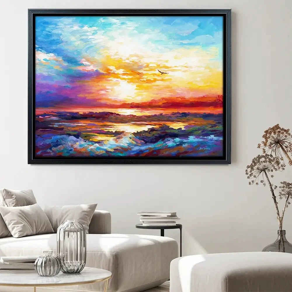 Colourful Sunset Canvas Print Colourful Sunset Canvas Print wall art product Leon Devenice
