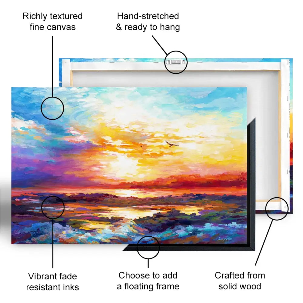 Colourful Sunset Canvas Print Colourful Sunset Canvas Print wall art product Leon Devenice