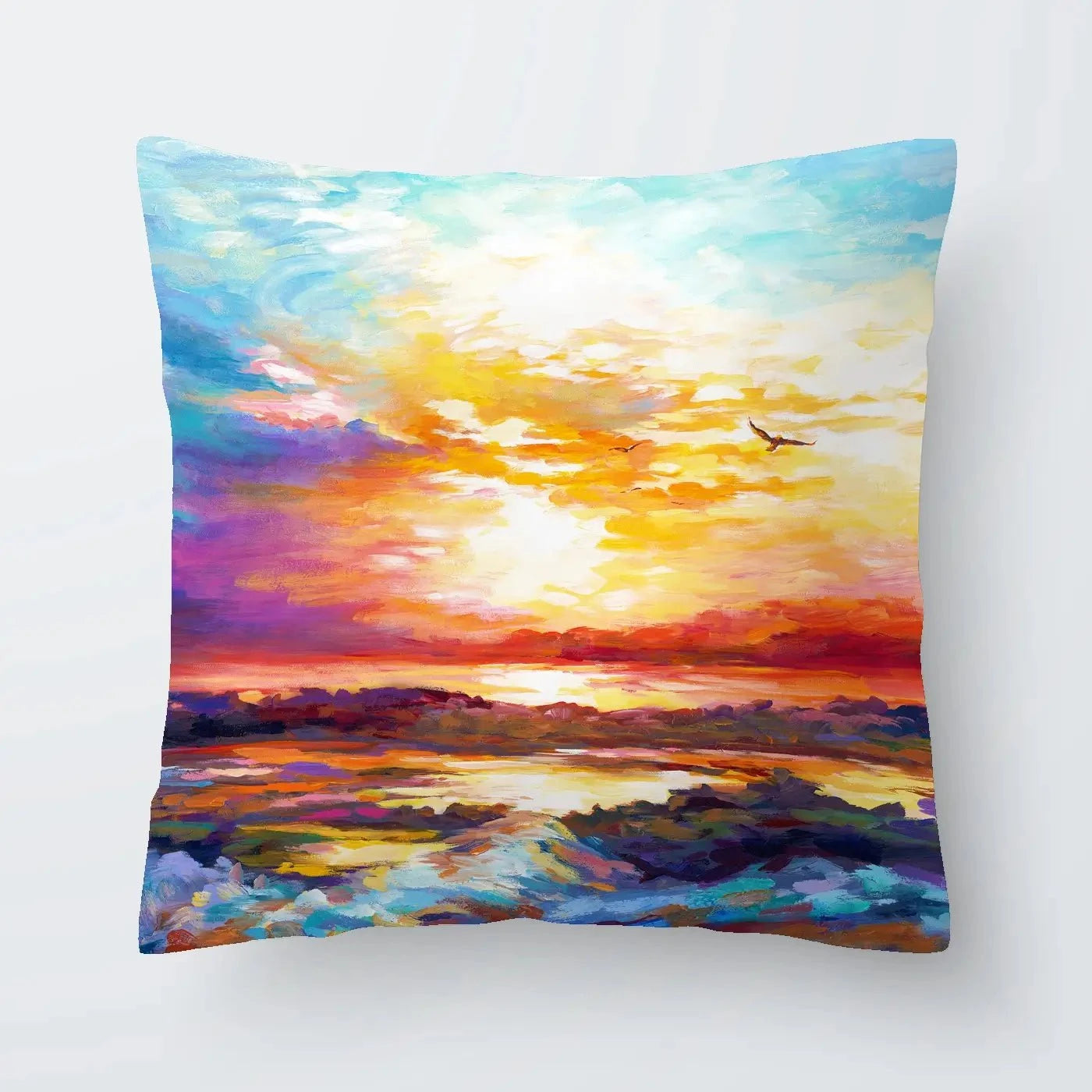 Colourful Sunset Cushion Colourful Sunset Cushion wall art product Leon Devenice