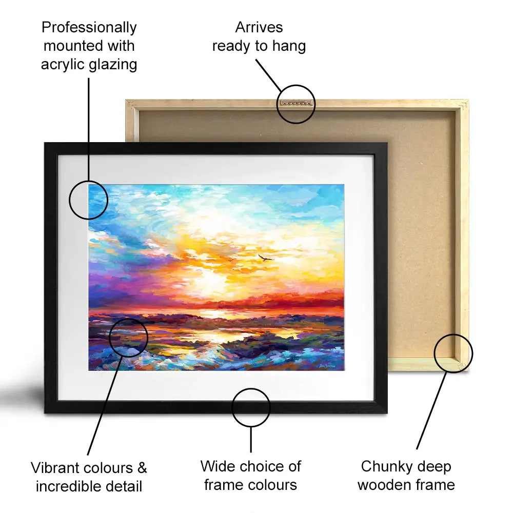 Colourful Sunset Framed Art Print Colourful Sunset Framed Art Print wall art product Leon Devenice