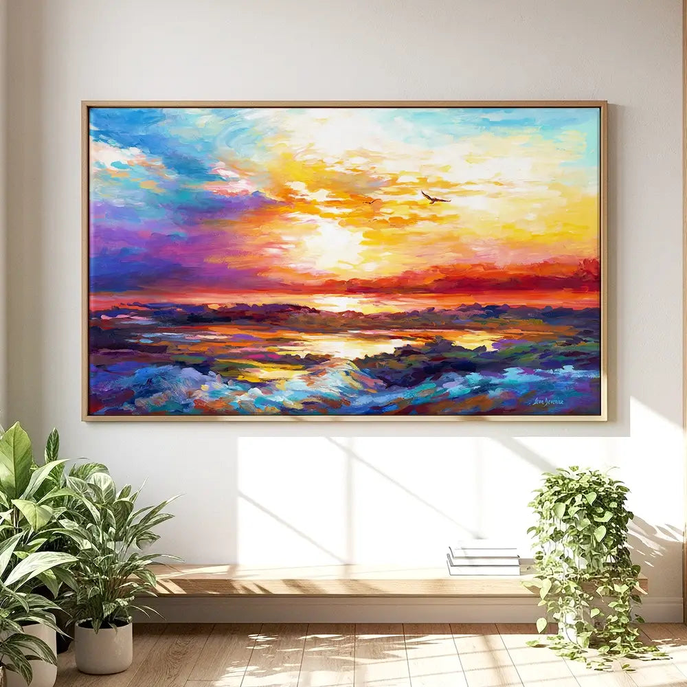 Colourful Sunset Oversized Canvas Print Colourful Sunset Oversized Canvas Print wall art product Art Print Shop