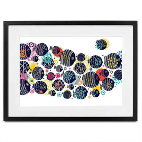 Colourful Swimming Fish Framed Art Print Colourful Swimming Fish Framed Art Print wall art product Vyazovskaya Julia / Shutterstock