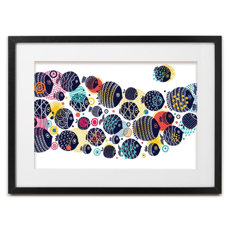Colourful Swimming Fish Framed Art Print wall art product Vyazovskaya Julia / Shutterstock