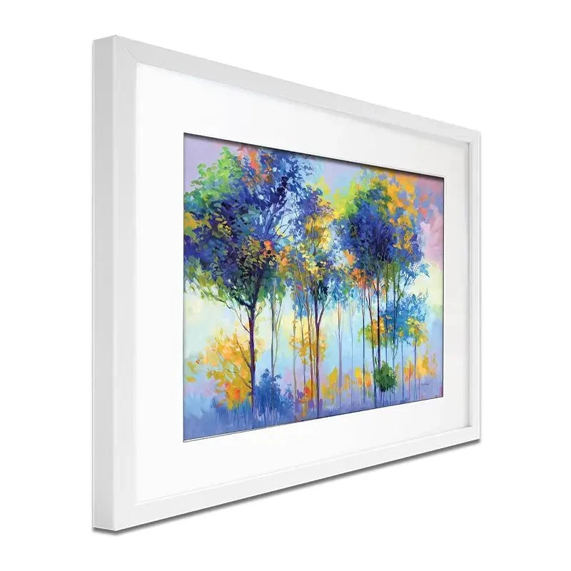 Colourful Tranquil Trees Framed Art Print Colourful Tranquil Trees Framed Art Print wall art product Leon Devenice