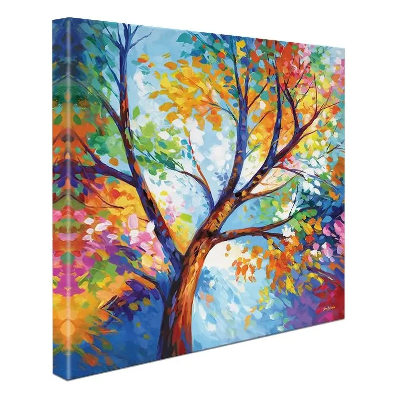 Colourful Tree Of Joy Canvas Print Colourful Tree Of Joy Canvas Print wall art product Leon Devenice