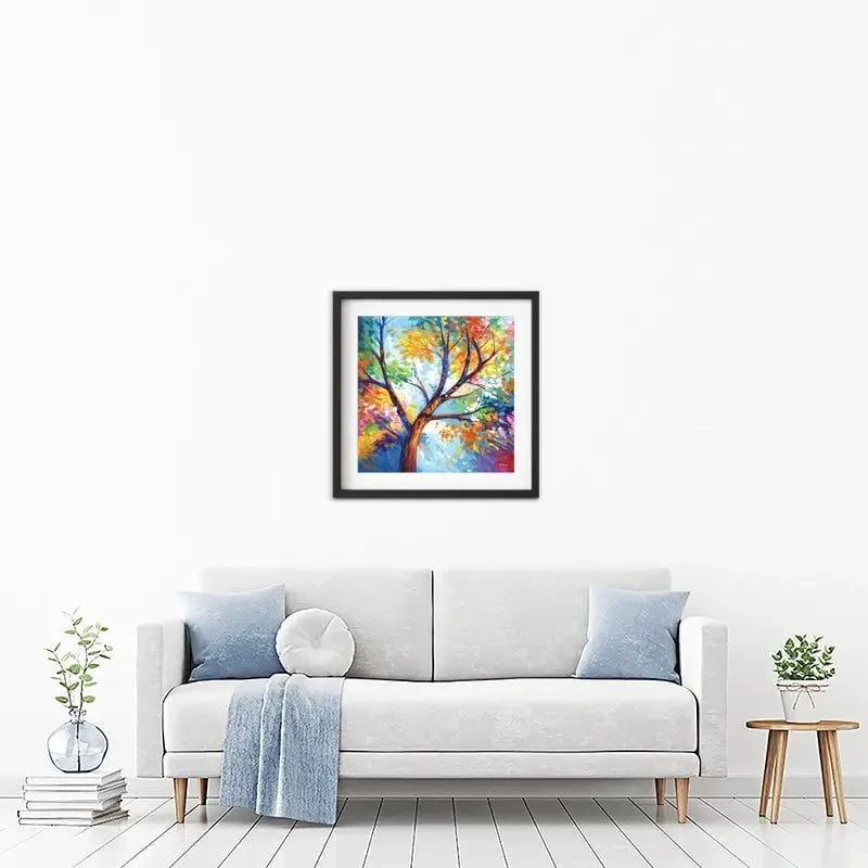 Colourful Tree Of Joy Framed Art Print Colourful Tree Of Joy Framed Art Print wall art product Leon Devenice