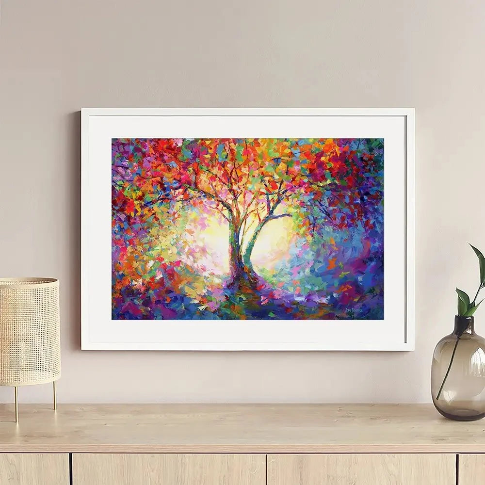 Colourful Tree Of Life Framed Art Print Colourful Tree Of Life Framed Art Print wall art product Leon Devenice