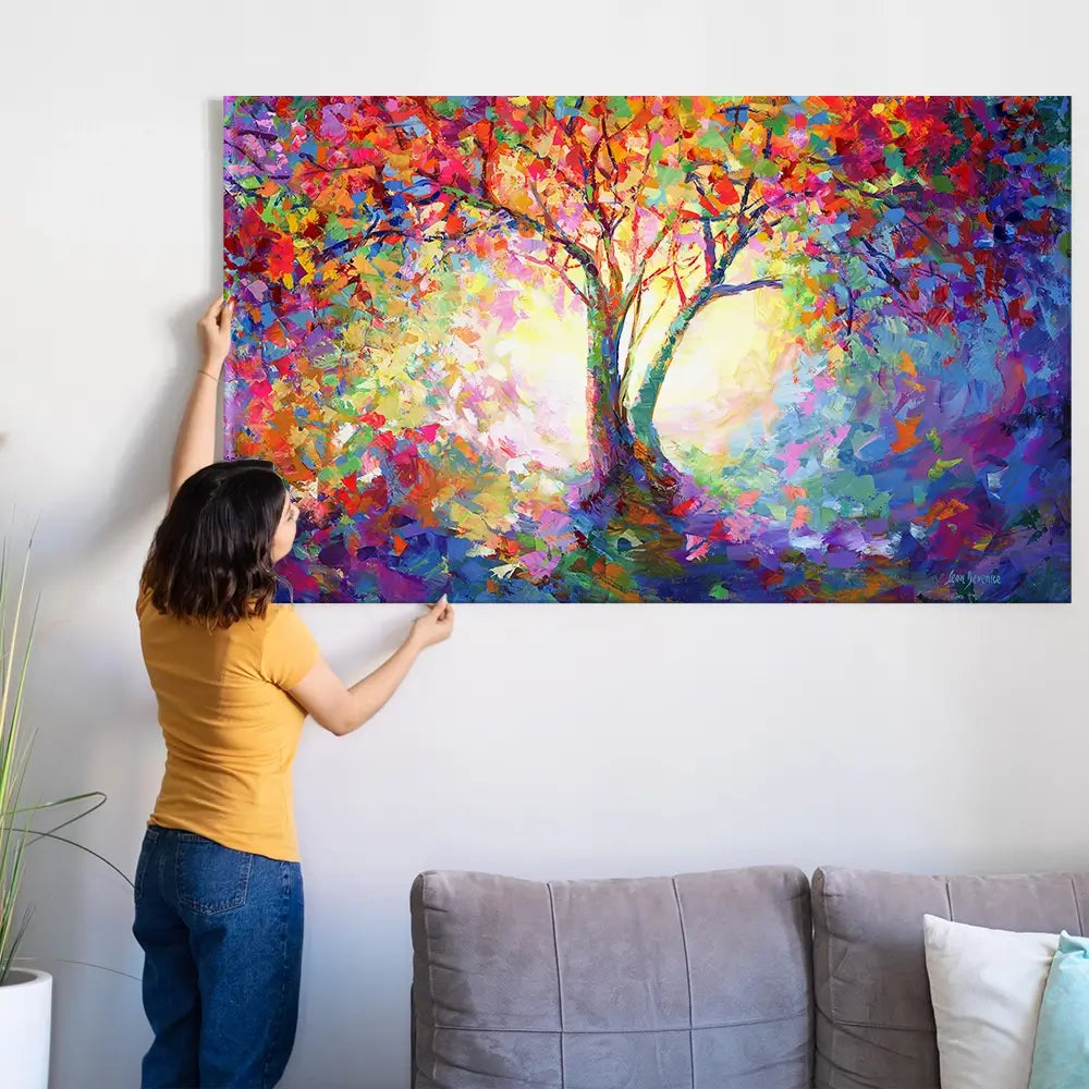 Colourful Tree Of Life Oversized Canvas Print Colourful Tree Of Life Oversized Canvas Print wall art product Art Print Shop