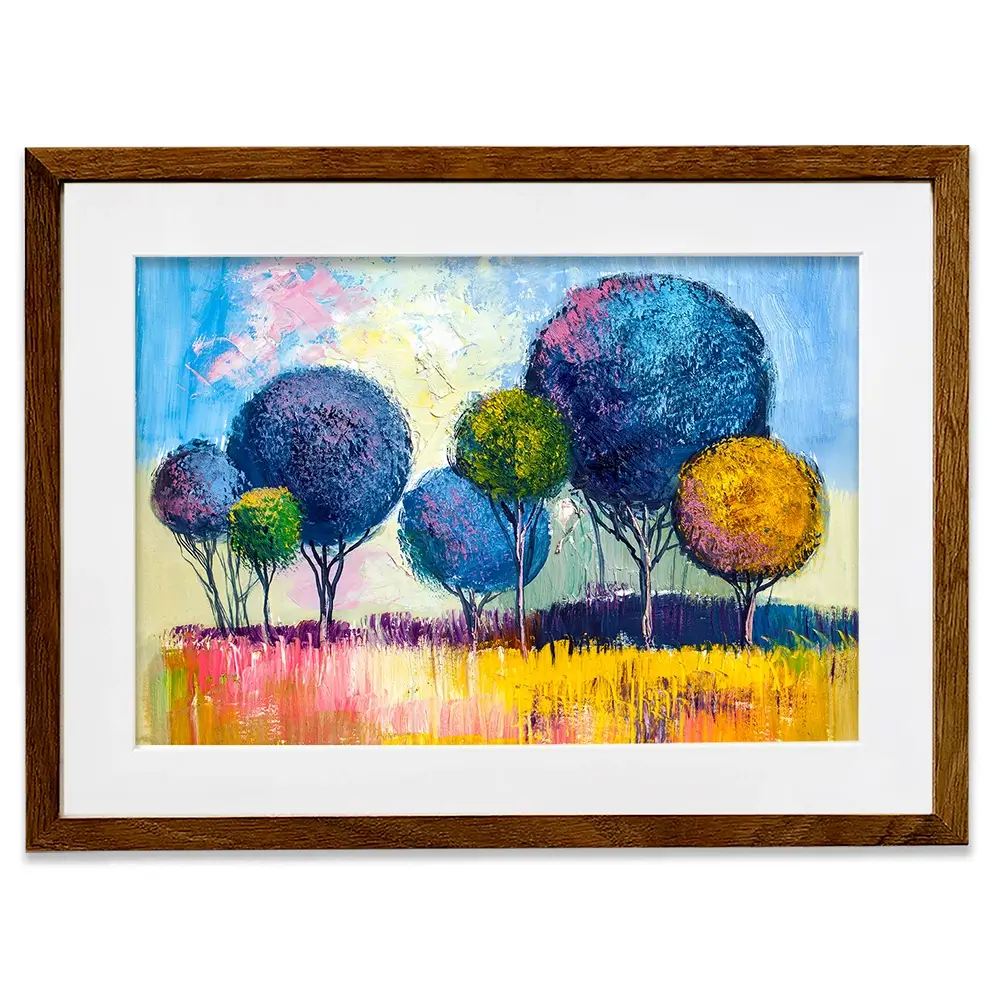 Colourful Trees Framed Art Print Colourful Trees Framed Art Print wall art product S-BELOV / Shutterstock