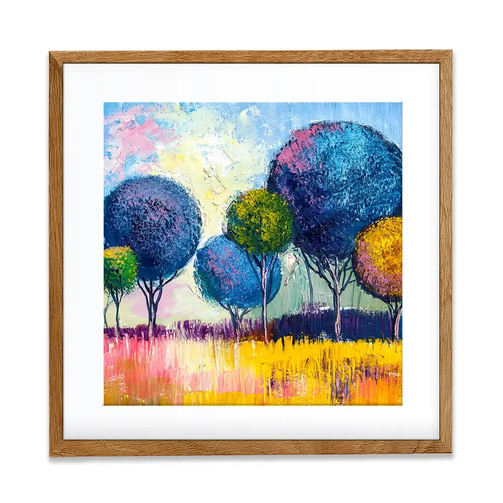 Colourful Trees Square Framed Art Print Colourful Trees Square Framed Art Print wall art product S-Belov / Shutterstock