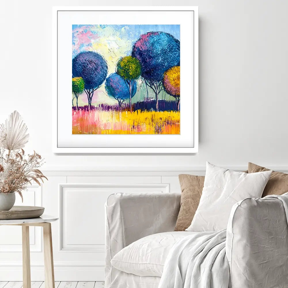 Colourful Trees Square Framed Art Print Colourful Trees Square Framed Art Print wall art product S-Belov / Shutterstock