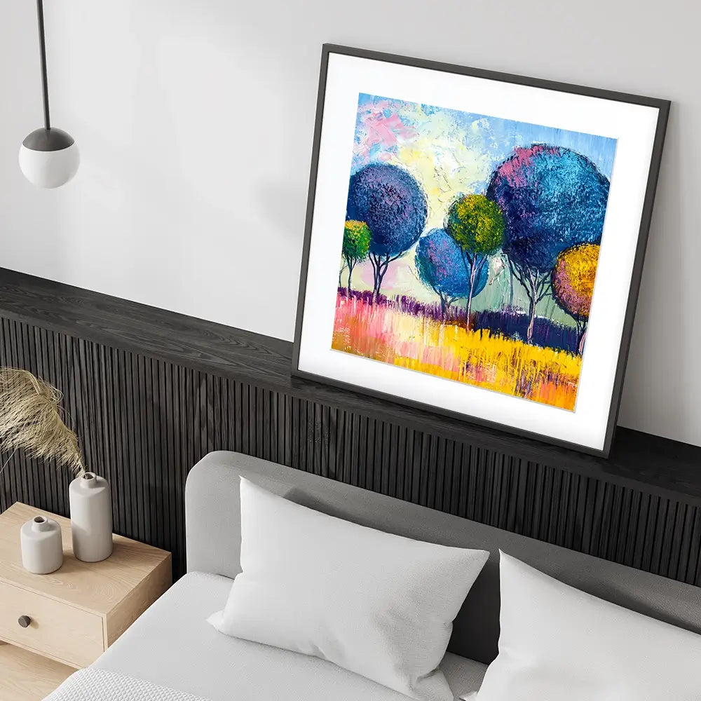 Colourful Trees Square Framed Art Print Colourful Trees Square Framed Art Print wall art product S-Belov / Shutterstock
