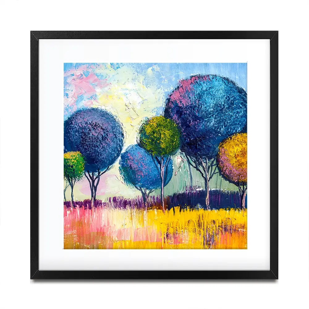 Colourful Trees Square Framed Art Print Colourful Trees Square Framed Art Print wall art product S-Belov / Shutterstock