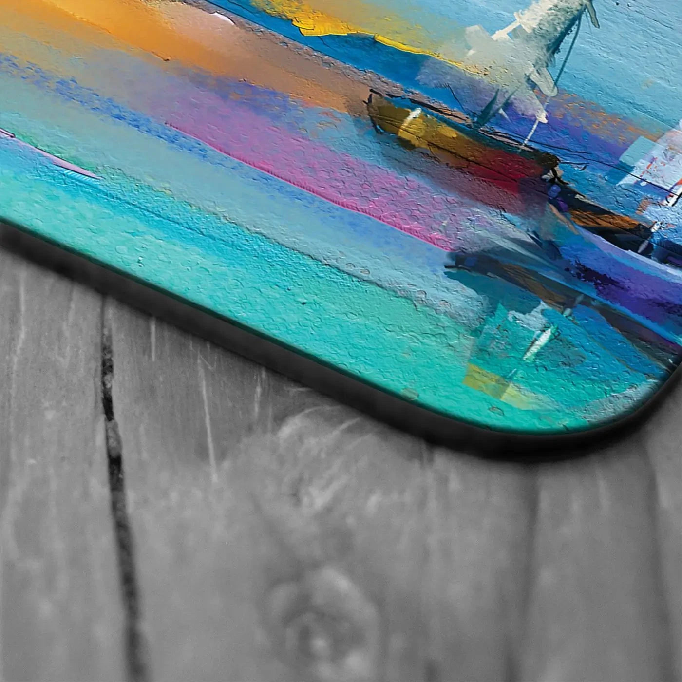 Colourful Trio Of Boats Coaster Set Rainbow Soul Tree Coaster Set | Rainbow Soul Tree Art Coasters wall art product pluie_r / Shutterstock