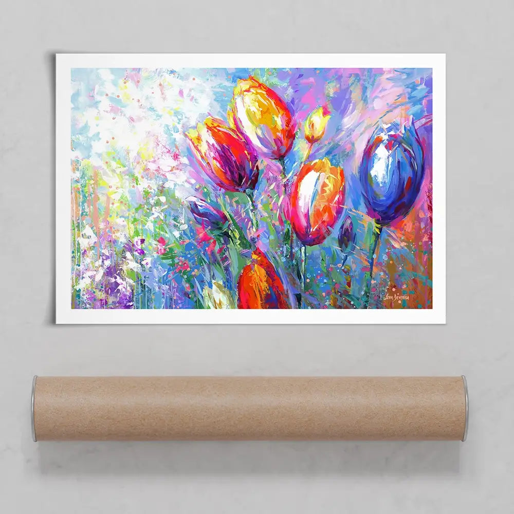 Colourful Tulips Art Print Colourful Tulips Art Print wall art product Leon Devenice