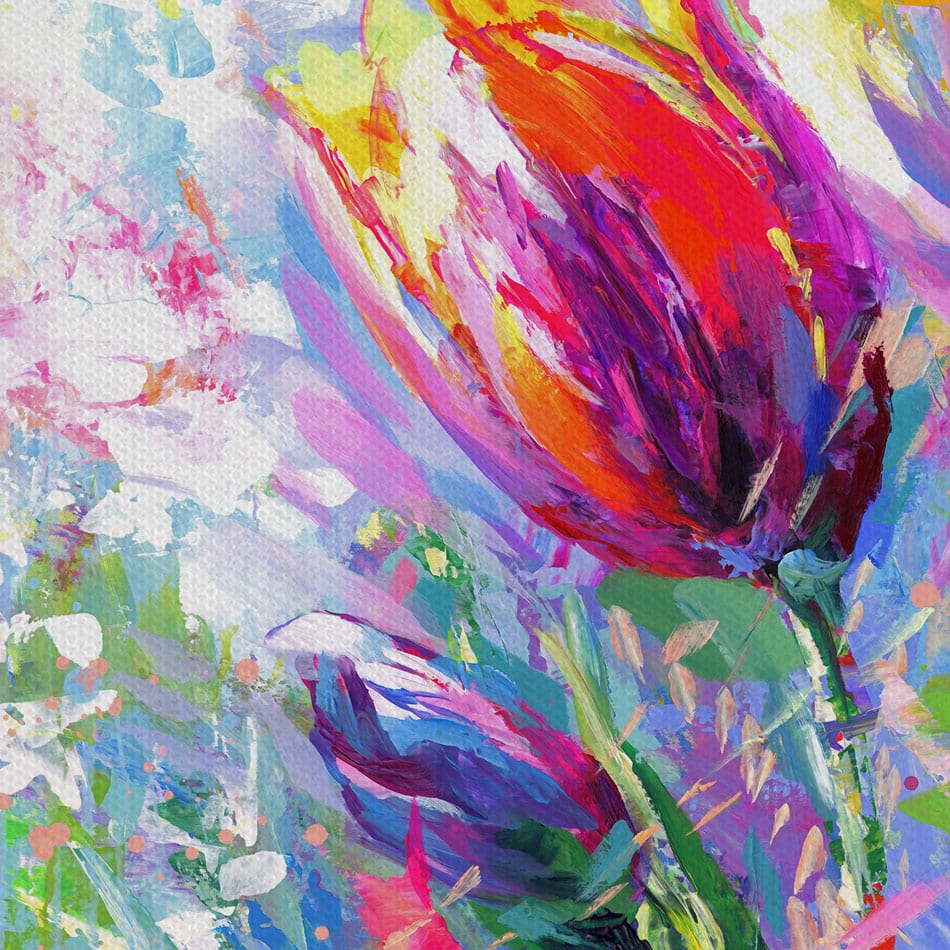 Colourful Tulips Canvas Print wall art product Leon Devenice