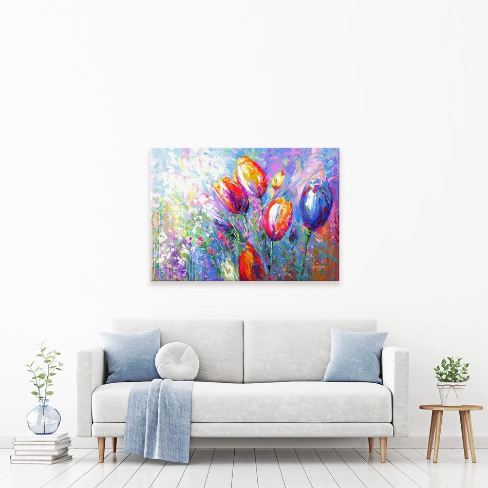 Colourful Tulips Canvas Print wall art product Leon Devenice