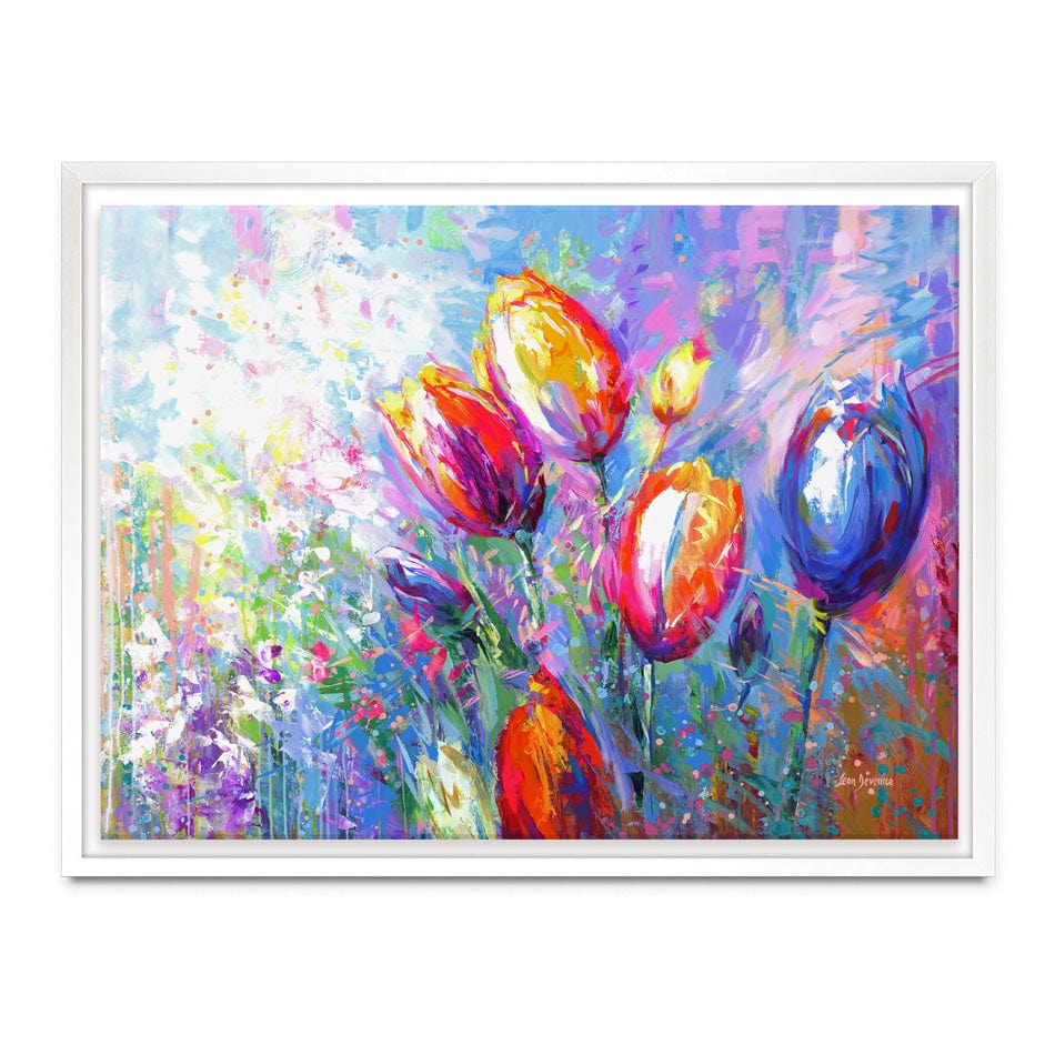 Colourful Tulips Canvas Print wall art product Leon Devenice