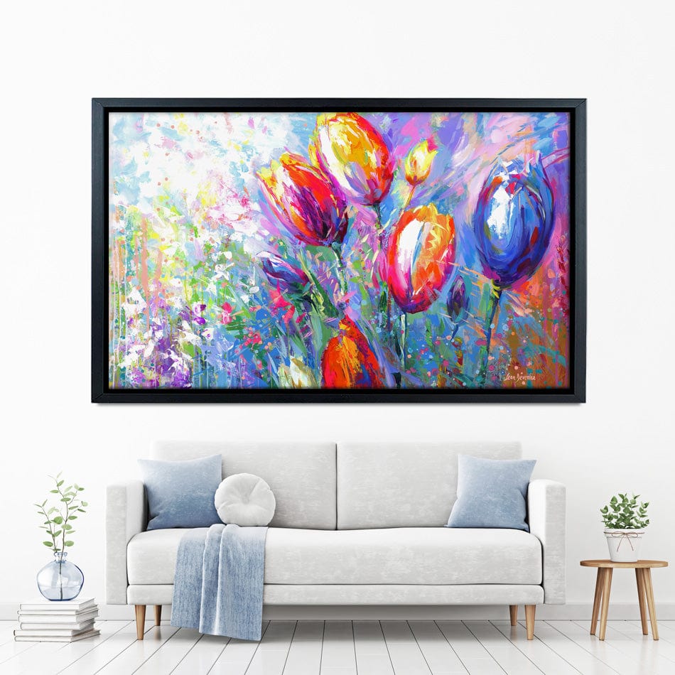 Colourful Tulips Canvas Print wall art product Leon Devenice
