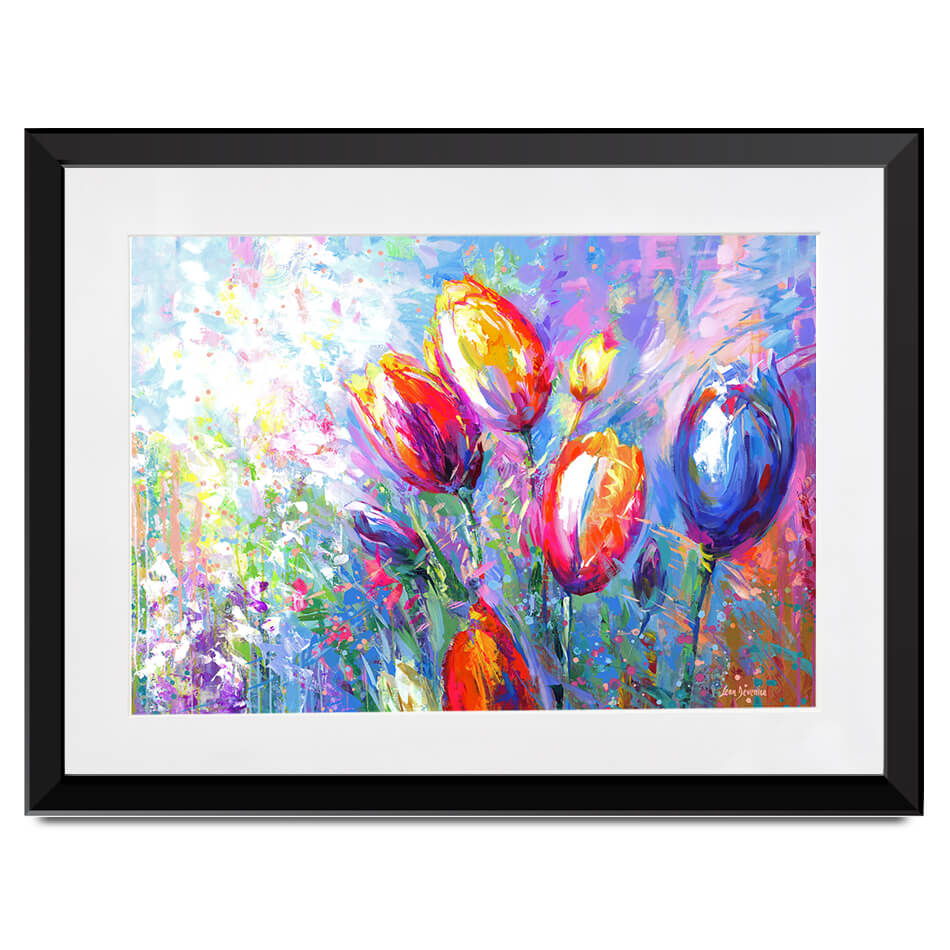 Colourful Tulips Framed Art Print Colourful Tulips Framed Art Print wall art product Leon Devenice