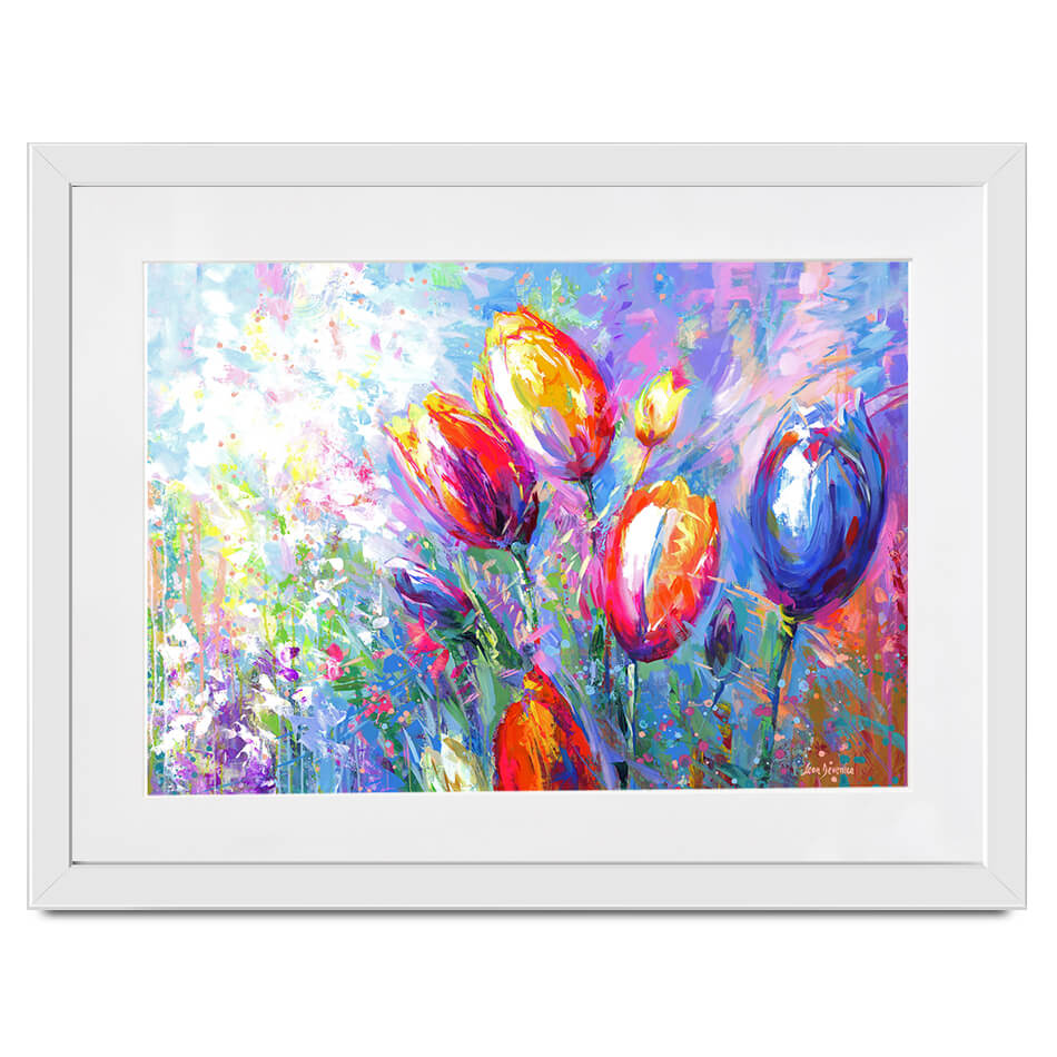 Colourful Tulips Framed Art Print Colourful Tulips Framed Art Print wall art product Leon Devenice