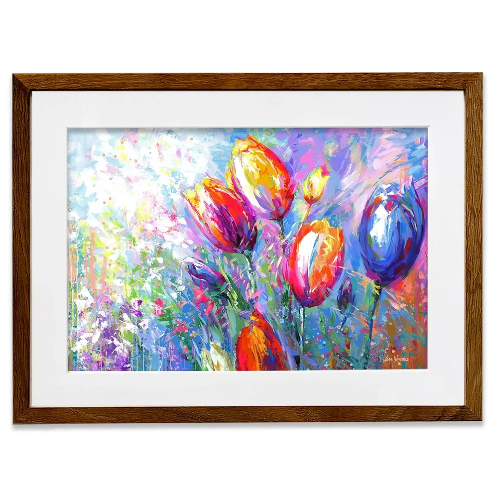 Colourful Tulips Framed Art Print Colourful Tulips Framed Art Print wall art product Leon Devenice