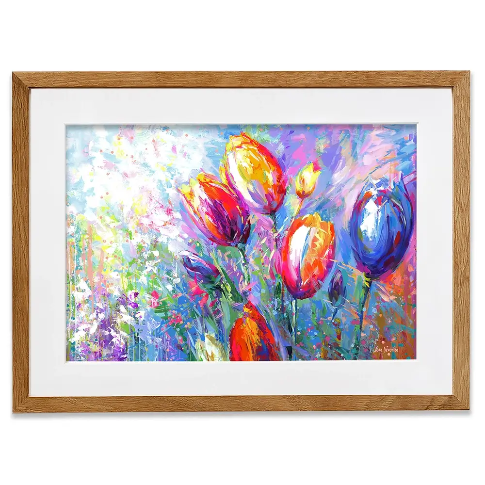 Colourful Tulips Framed Art Print Colourful Tulips Framed Art Print wall art product Leon Devenice