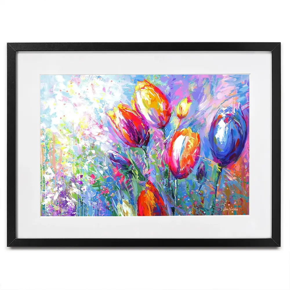 Colourful Tulips Framed Art Print Colourful Tulips Framed Art Print wall art product Leon Devenice