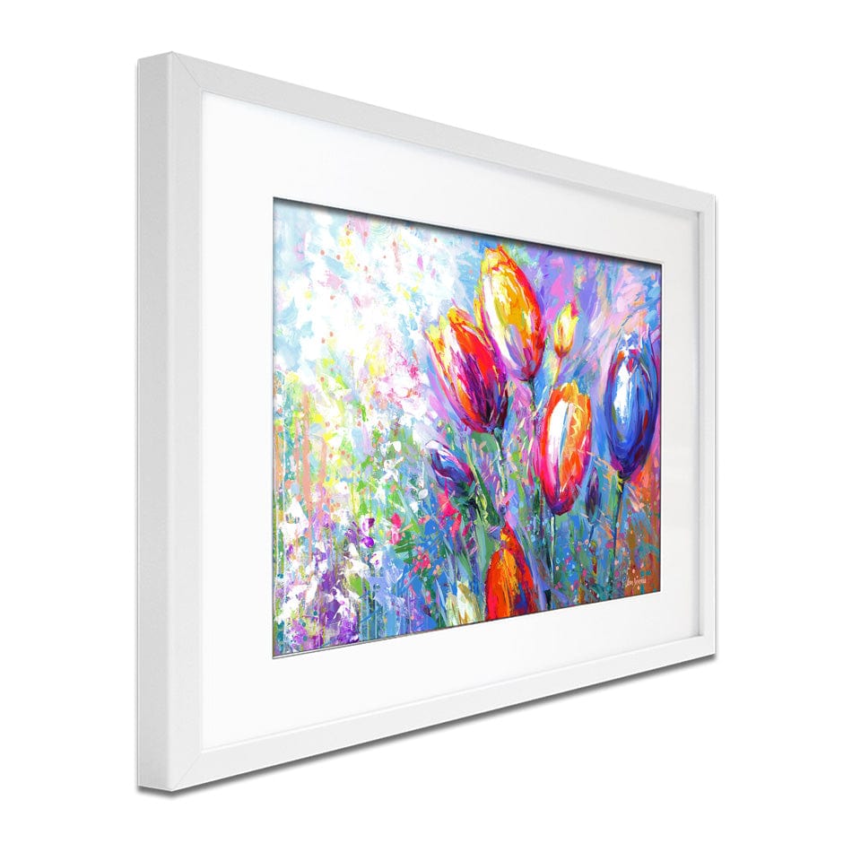 Colourful Tulips Framed Art Print wall art product Leon Devenice