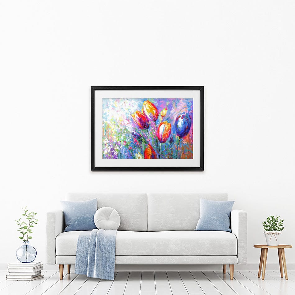 Colourful Tulips Framed Art Print wall art product Leon Devenice
